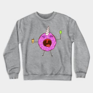 Funny cute Kawaii Donut Unicorn Crewneck Sweatshirt